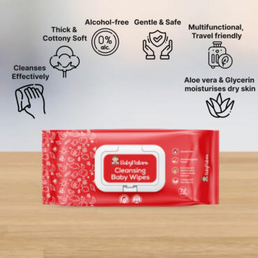 Babynaturo Cleansing Baby Wipes Lid 72 Wipes